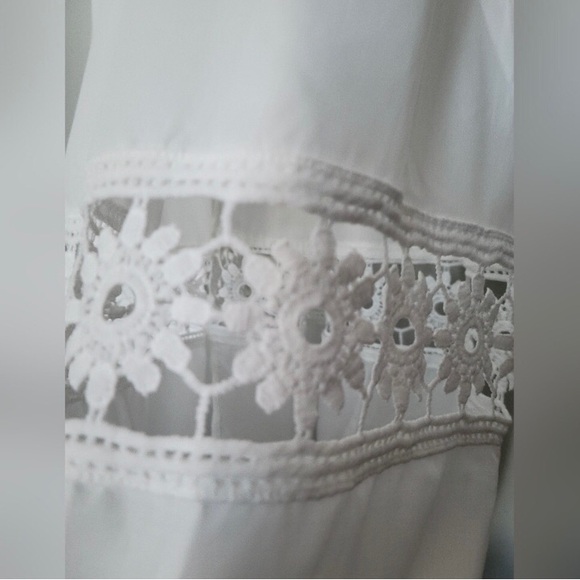 Crochet Daisy Insert Cottagecore Midi Dress - Picture 4 of 9